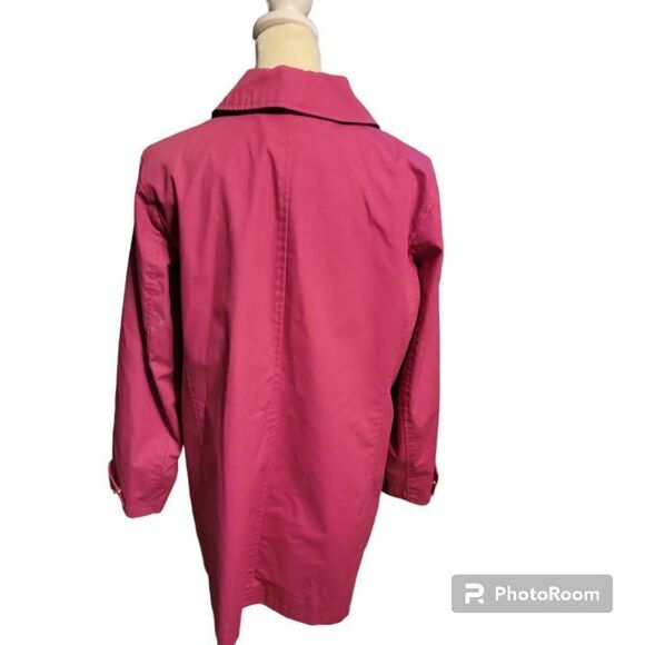 Dennis by Dennis Basso Fuscia Raincoat Size Small - Picture 4 of 8